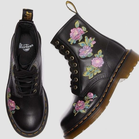 Dr Martens 1460 Vonda II Embroidered Floral Boots - Picture 4 of 16